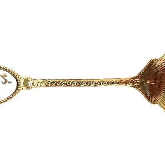 Vintage California SOUVENIR Spoon Enameled And Gold Tone Japan Stamped - Picture 4 of 8